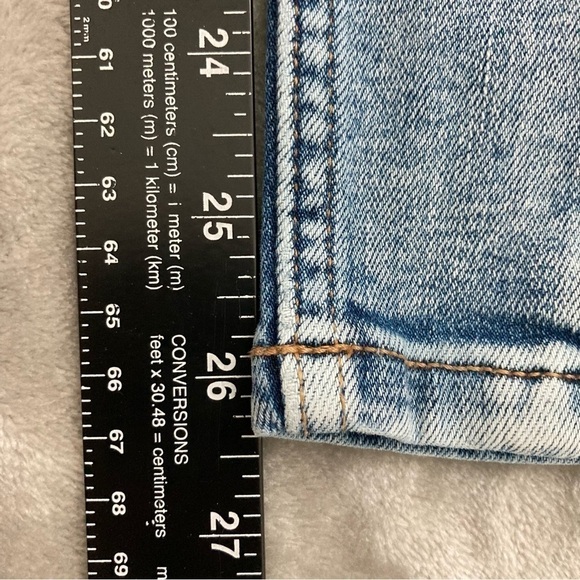 Calvin Klein Jeans High Rise Ankle Skinny Jean Pants Decorative Patch Ankle Hem - Picture 8 of 10